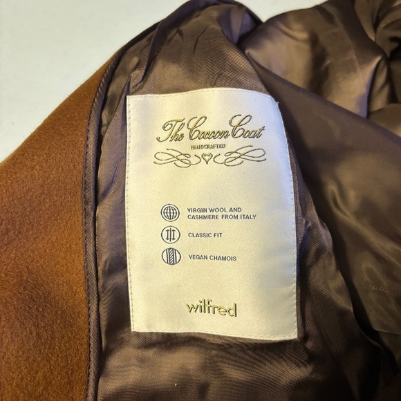 New womens small Aritzia Wilfred Cocoon Long wool and cashmere trench coat - Picture 8 of 10